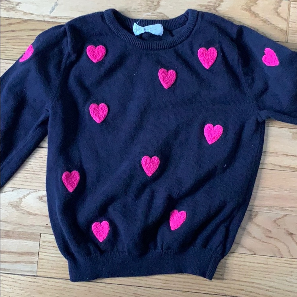 H&M girls heart sweater